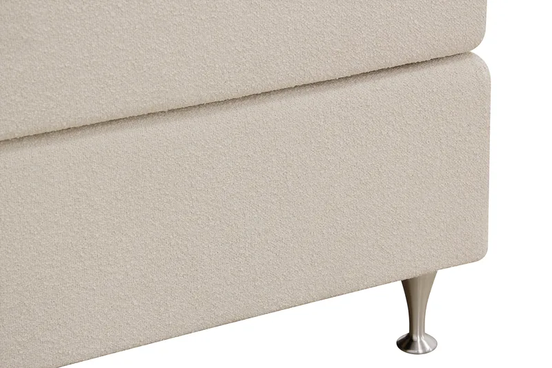 Hilton Premium Kontinentalsäng 180x200 cm - Ljusbeige Bouclé - Products - Möbler - Säng - Kontinentalsäng