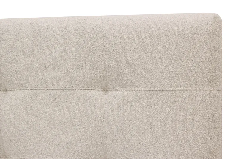 Hilton Premium Komplett Sängpaket 160x200 cm Kontinentalsäng med Sänggavel - Ljusbeige Bouclé - Products - Möbler - Säng - Kontinentalsäng