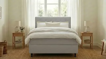 Hilton Plus Komplett Sängpaket med Förvaring 120x200 cm - Grå - Products - Möbler - Säng - Säng med förvaring