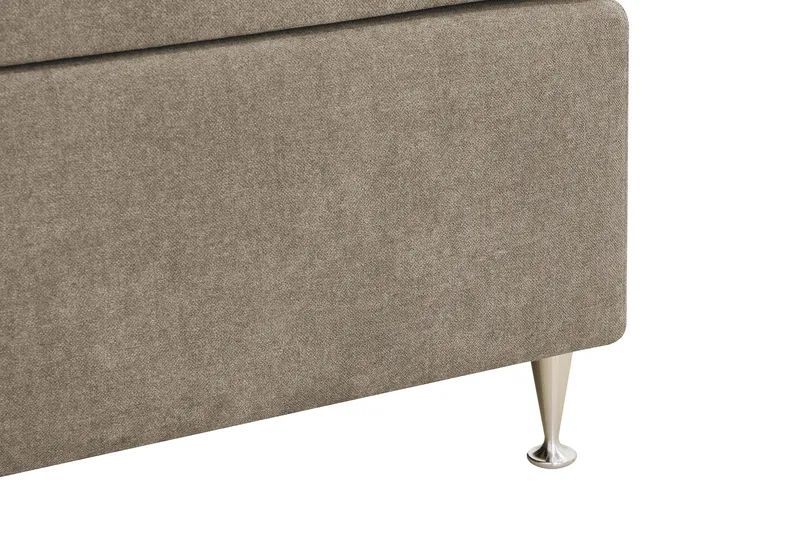 HVILA Lyx Komplett Sängpaket 160x200 cm Kontinentalsäng med knappad sänggavel i chenille - Brun - Products - Möbler - Säng - Kontinentalsäng