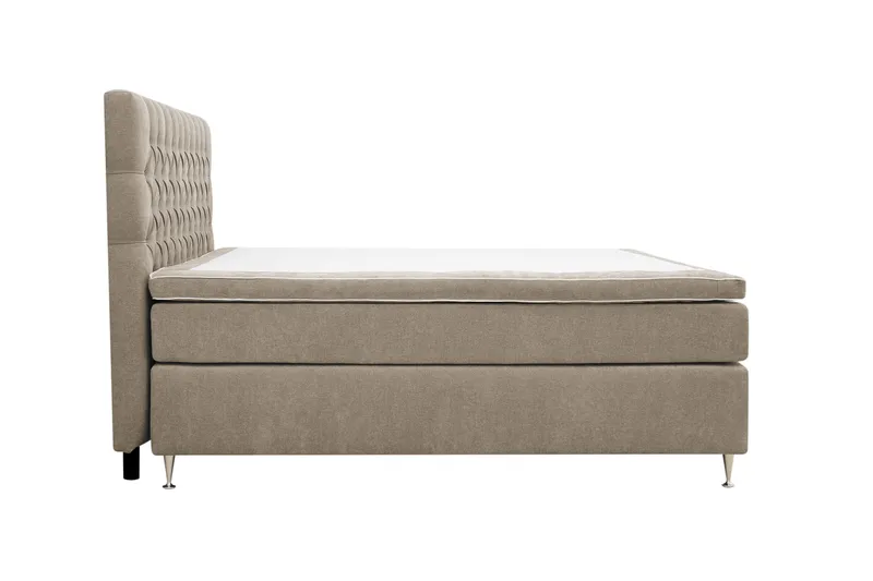 HVILA Lyx Komplett Sängpaket 180x200 cm Kontinentalsäng med knappad sänggavel i chenille - Brun - Products - Möbler - Säng - Kontinentalsäng