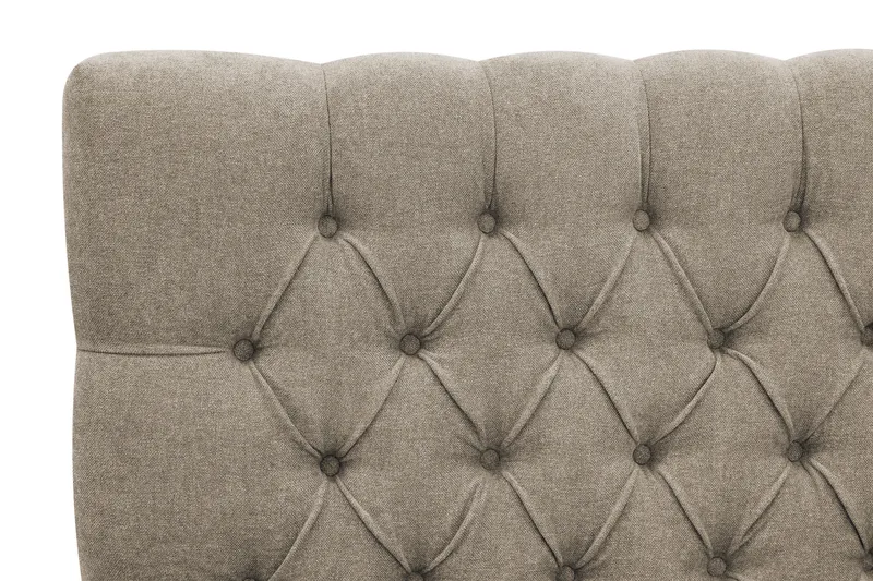 HVILA Lyx Komplett Sängpaket 180x200 cm Kontinentalsäng med knappad sänggavel i chenille - Brun - Products - Möbler - Säng - Kontinentalsäng