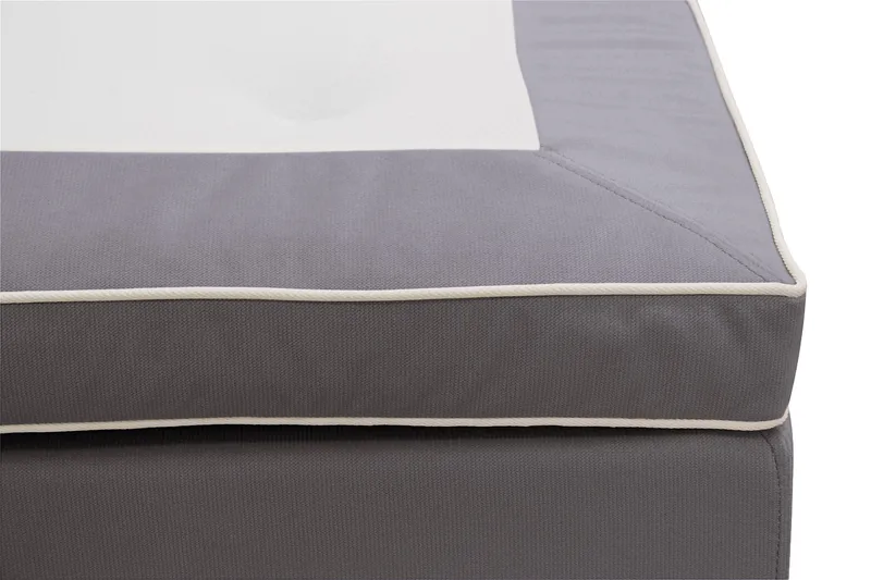 HVILA Lyx Komplett Sängpaket 180x200 cm Kontinentalsäng med knappad sänggavel i sammet - Grå - Products - Möbler - Säng - Kontinentalsäng