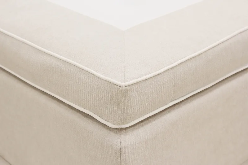 HVILA Lyx Komplett Sängpaket 180x200 cm Kontinentalsäng med knappad sänggavel - Ljusbeige - Products - Möbler - Säng - Kontinentalsäng