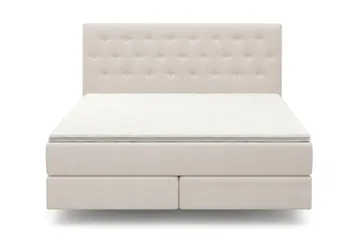 HVILA Premium Sängpaket Kontinentalsäng 180x200 cm med svävande effekt inkl. Bäddmadrass i Polyesterskum Vändbar Sommar & Vintersida och Tvättbar klädsel, Sommar & Vintersida