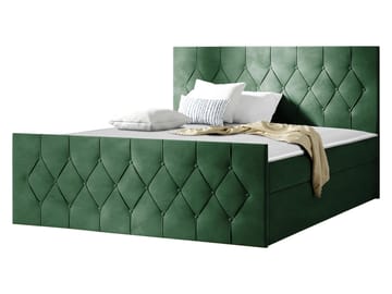 Jitendra Sängpaket Kontinentalsäng 120x200 cm med Förvaring, Grön