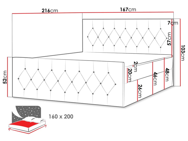 Jitendra Sängpaket Kontinentalsäng 160x200 cm med Förvaring - Grön - Products - Möbler - Säng - Komplett sängpaket