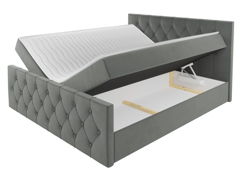 Jitendra Sängpaket Kontinentalsäng 180x200 cm med Förvaring - Grön - Products - Möbler - Säng - Komplett sängpaket