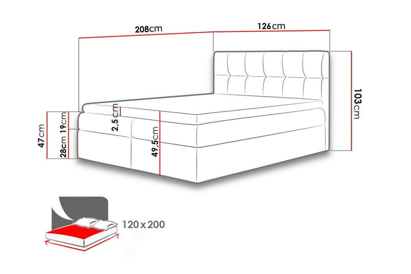 Kramvik Kontinentalsäng 120x200 - Grön - Products - Möbler - Säng - Säng med förvaring