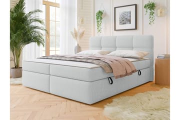 Leckersbo Komplett Sängpaket Kontinentalsäng med förvaring 140x200 cm - Ljusgrå - Products - Möbler - Säng - Komplett sängpaket