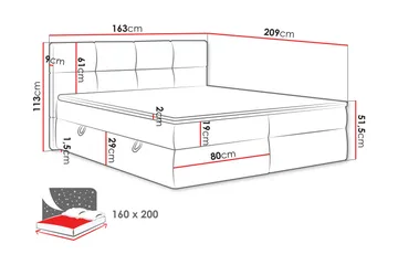 Leckersbo Komplett Sängpaket Kontinentalsäng med förvaring 160x200 cm - Grön - Products - Möbler - Säng - Komplett sängpaket