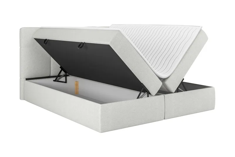Leckersbo Komplett Sängpaket Kontinentalsäng med förvaring 160x200 cm - Ljusgrå - Products - Möbler - Säng - Komplett sängpaket