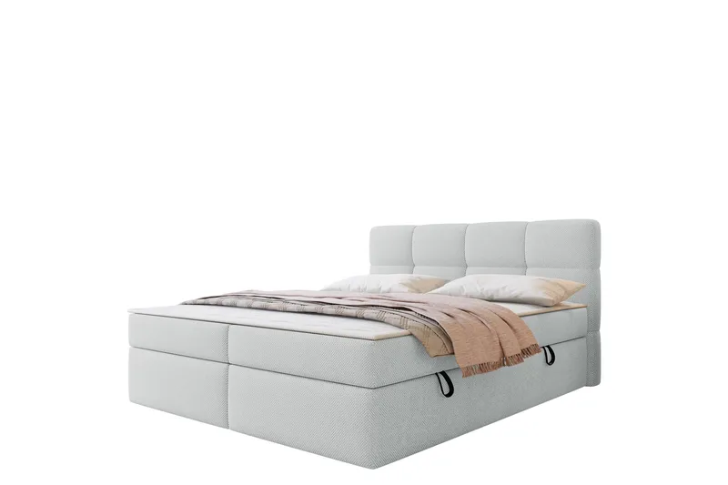 Leckersbo Sängpaket Kontinentalsäng 180x200 cm, Ljusgrå