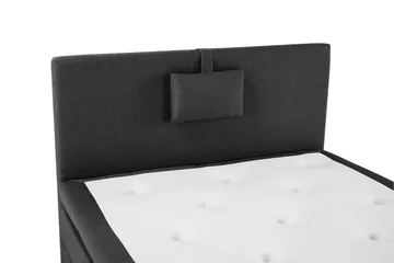 Lucky Komplett Sängpaket 120x200 Memory Slät Sänggavel  N - Nackkudde Liten Svart/Grå - Products - Möbler - Säng - Enkelsäng