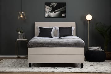 Lucky Komplett Sängpaket 140x200 Latex Slät Sänggavel  Na - Nackkudde Stor Beige - Products - Möbler - Säng - Kontinentalsäng