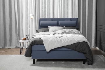Lucky Komplett Sängpaket 140x200 Latex Slät Sänggavel  Na - Nackkudde Stor Mörkblå - Products - Möbler - Säng - Kontinentalsäng