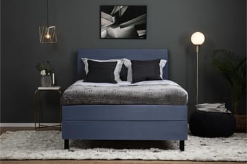 Lucky Komplett Sängpaket 140x200 Skum Slät - Nackkudde Stor Mörkblå - Products - Möbler - Säng - Kontinentalsäng