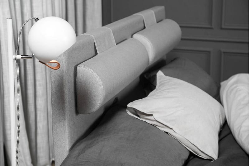 Lucky Komplett Sängpaket 140x200 Polyeter Slät - Nackkudde Liten Mellangrå - Products - Möbler - Säng - Kontinentalsäng