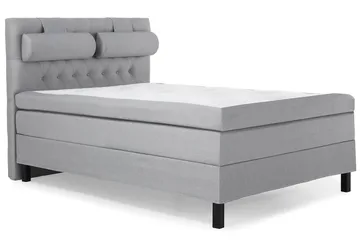 Lucky Komplett Sängpaket 140x200 Polyeter Diamant Sänggavel - Nackkudde Stor Mellangrå - Products - Möbler - Säng - Kontinentalsäng