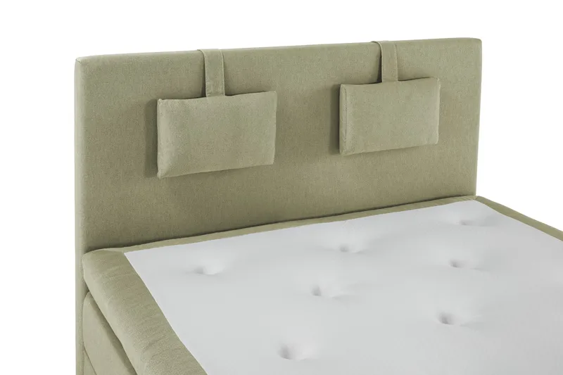 Lucky Komplett Sängpaket 140x200 Polyeter Slät Sänggavel - Nackkudde Liten Grön - Products - Möbler - Säng - Kontinentalsäng
