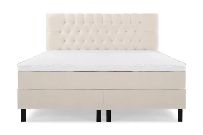 Lucky Komplett Sängpaket 160x200 Skum Diamant Sänggavel - Beige - Products - Möbler - Säng - Kontinentalsäng