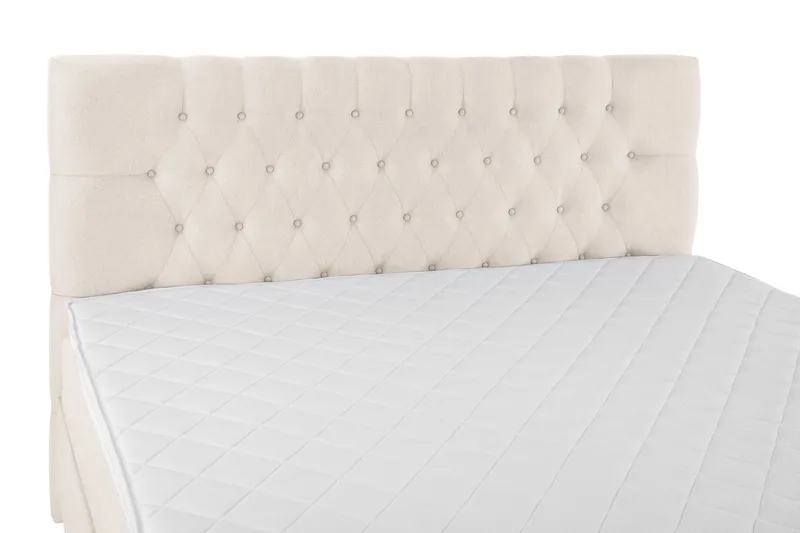 Lucky Komplett Sängpaket 160x200 Skum Diamant Sänggavel - Beige - Products - Möbler - Säng - Kontinentalsäng