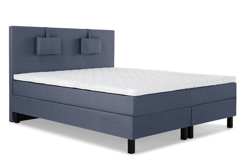 Lucky Komplett Sängpaket 160x200 Skum Slät Sänggavel - Nackkudde Liten Mörkblå - Products - Möbler - Säng - Kontinentalsäng