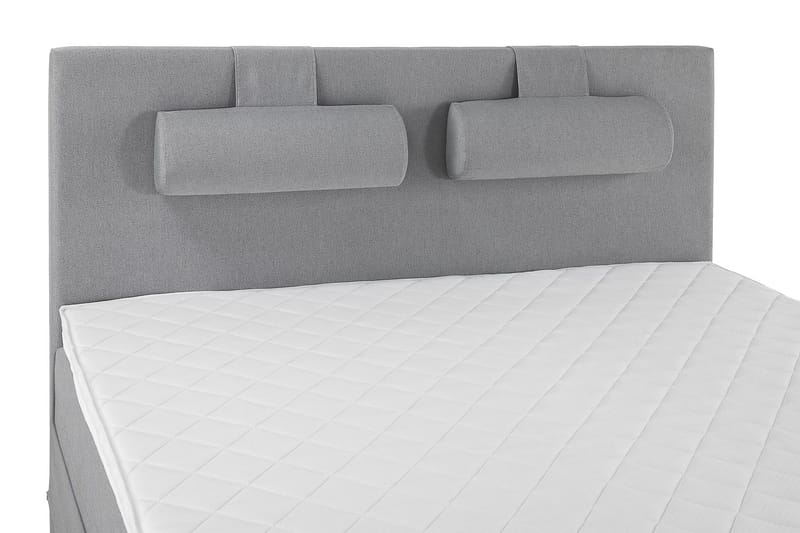 Lucky Komplett Sängpaket 160x200 Skum Slät Sänggavel - Nackkudde Stor Mellangrå - Products - Möbler - Säng - Kontinentalsäng