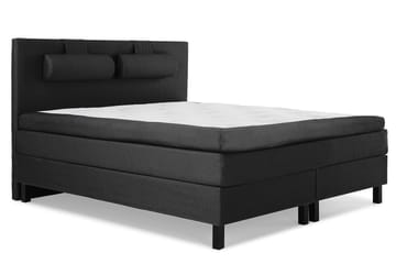 Lucky Komplett Sängpaket 160x200 Polyeter Slät - Nackkudde Stor Svart/Grå - Products - Möbler - Säng - Kontinentalsäng