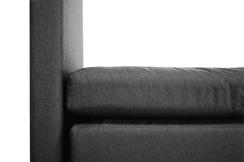 Lucky Komplett Sängpaket 160x200 Polyeter Slät - Nackkudde Stor Svart/Grå - Products - Möbler - Säng - Kontinentalsäng