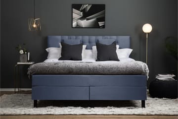 Lucky Komplett Sängpaket 180x200 Memory Diamant Sänggavel - Nackkudde Liten Mörkblå - Products - Möbler - Säng - Kontinentalsäng