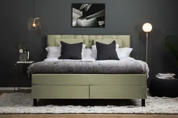 Lucky Komplett Sängpaket 180x200 Skum Diamant Sänggavel - Nackkudde Stor Grön - Products - Möbler - Säng - Kontinentalsäng