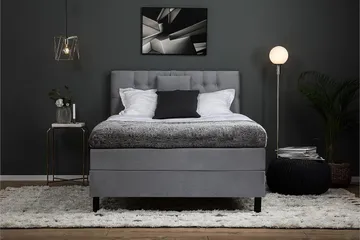 Lucky Kontinentalsäng 120x200 cm - Mellangrå - Products - Möbler - Säng - Enkelsäng