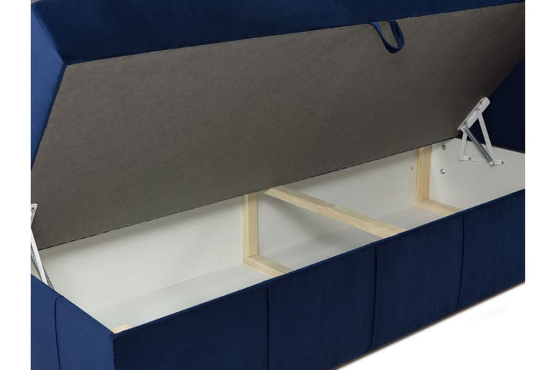 Lyckorna Kontinentalsäng 160x200 cm LED-belysning - Grå - Products - Möbler - Säng - Säng med förvaring