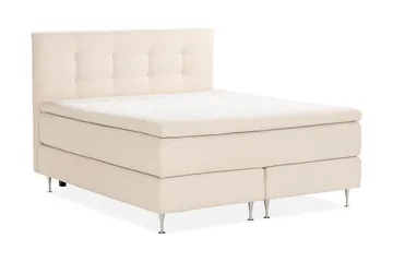 Oslo Lyx Sängpaket Boucle 180x200 Knappad gavel - Beige - Products - Möbler - Säng - Kontinentalsäng