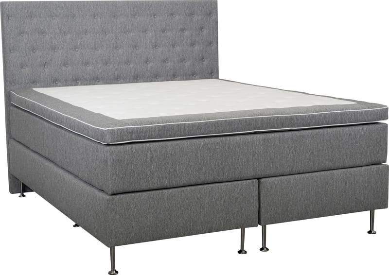 Säng 180x200 cm grå pocket 5 zoner - grey zeugma v149 - Products - Möbler - Säng - Kontinentalsäng