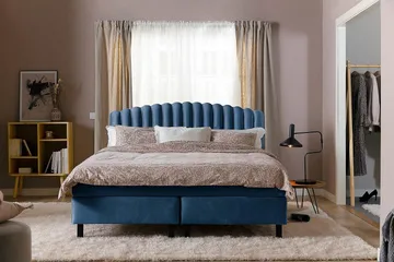 Davia Sänggavel 140 cm - Mörkblå/Sammet - Products - Möbler - Säng - Sängtillbehör & sänggavel - Sänggavel