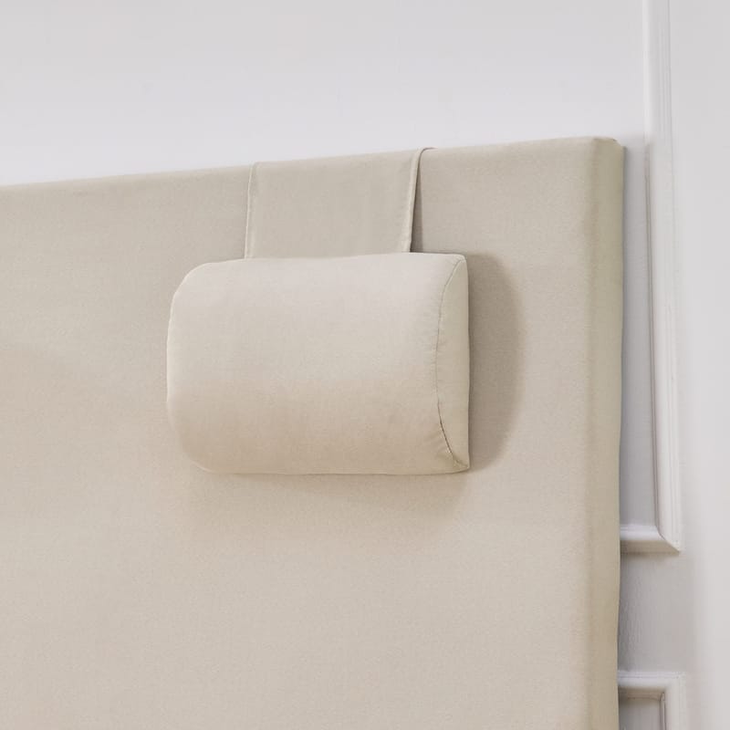 Sänggavel med nackkuddar 160 x 125 cm - Beige - Beige - Products - Möbler - Säng - Sängtillbehör & sänggavel - Sänggavel