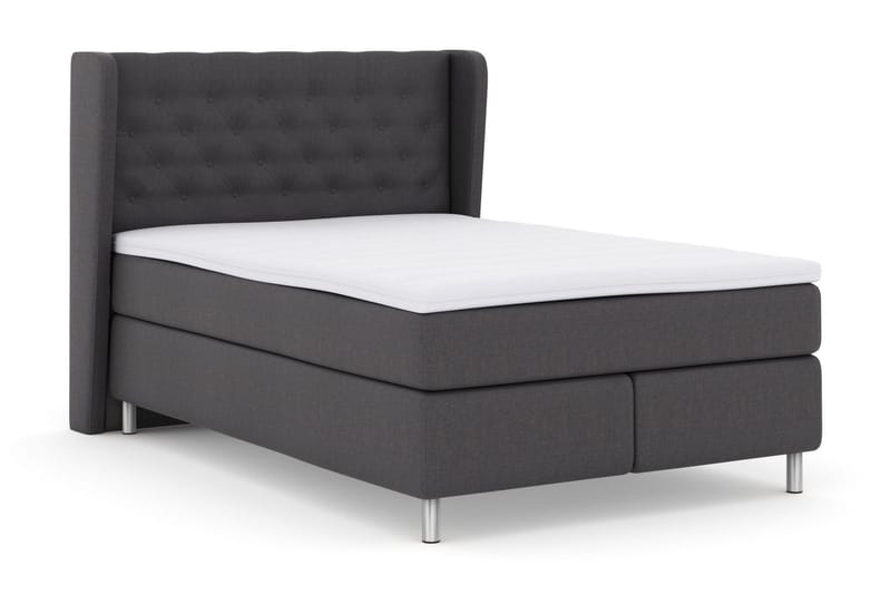 Select No 3 Komplett Sängpaket 140x200 Fast/Medium - Mörkgrå/Metall - Products - Möbler - Säng - Kontinentalsäng