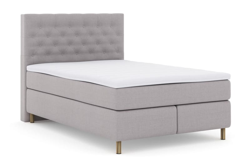 Select No 3 Komplett Sängpaket 140x200 Medium - Ljusgrå/Koppar - Products - Möbler - Säng - Kontinentalsäng