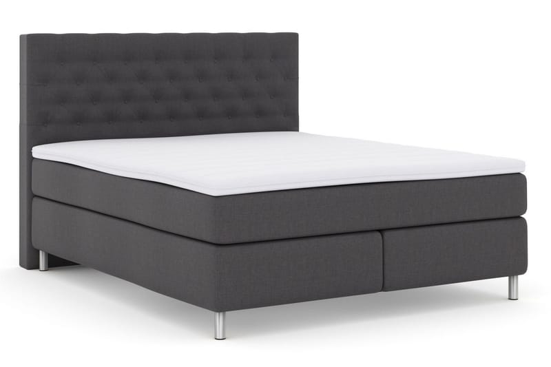 Select No 3 Komplett Sängpaket 210x210 Fast/Medium - Mörkgrå/Metall - Products - Möbler - Säng - Kontinentalsäng