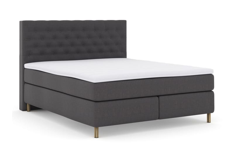 Select No 3 Kontinentalsäng 180x200 Fast/Medium - Mörkgrå/Koppar - Products - Möbler - Säng - Kontinentalsäng