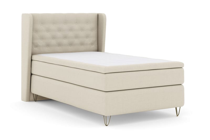 Select No 4 Komplett Sängpaket 120x200 Medium - Beige/Metall V-form - Products - Möbler - Säng - Enkelsäng