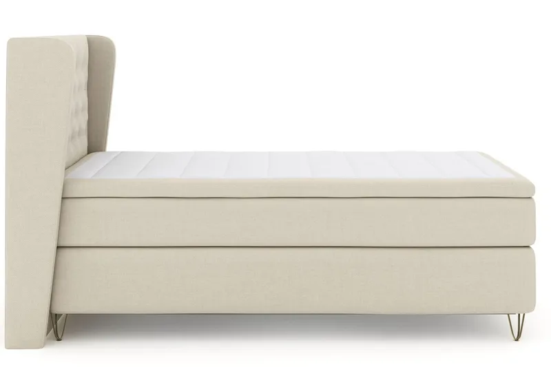 Select No 4 Komplett Sängpaket 120x200 Medium - Beige/Metall V-form - Products - Möbler - Säng - Enkelsäng