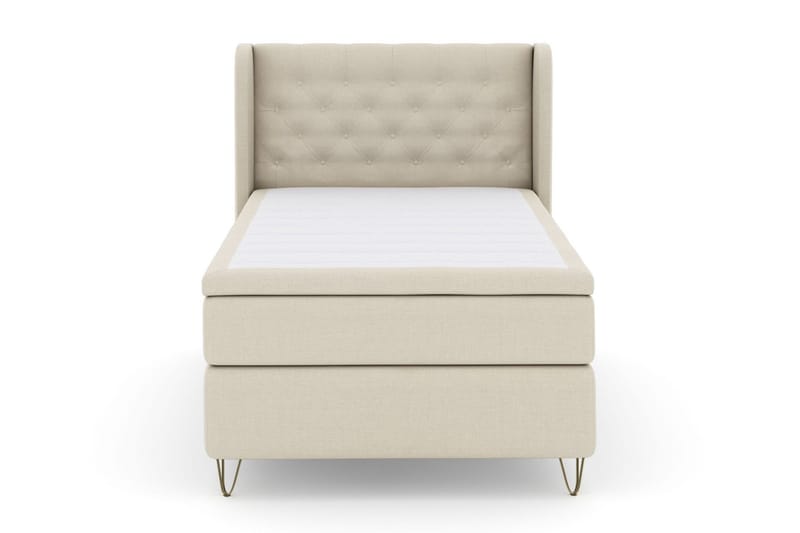 Select No 4 Komplett Sängpaket 120x200 Medium - Beige/Metall V-form - Products - Möbler - Säng - Enkelsäng
