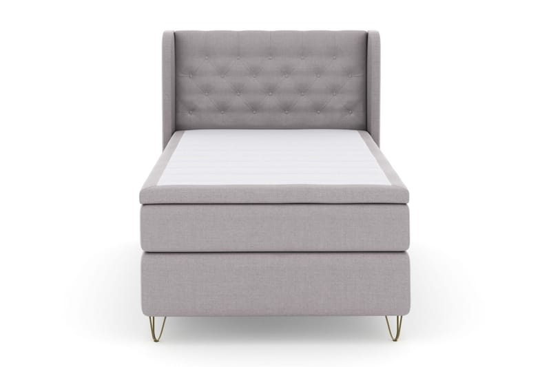 Select No 4 Komplett Sängpaket 120x200 Medium - Ljusgrå/Metall V-form - Products - Möbler - Säng - Enkelsäng