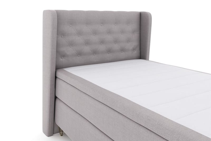 Select No 4 Komplett Sängpaket 120x200 Medium - Ljusgrå/Metall V-form - Products - Möbler - Säng - Enkelsäng
