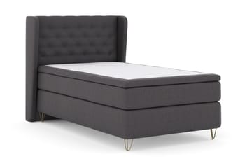 Select No 4 Komplett Sängpaket 120x200 Medium - Mörkgrå/Metall V-form - Products - Möbler - Säng - Enkelsäng