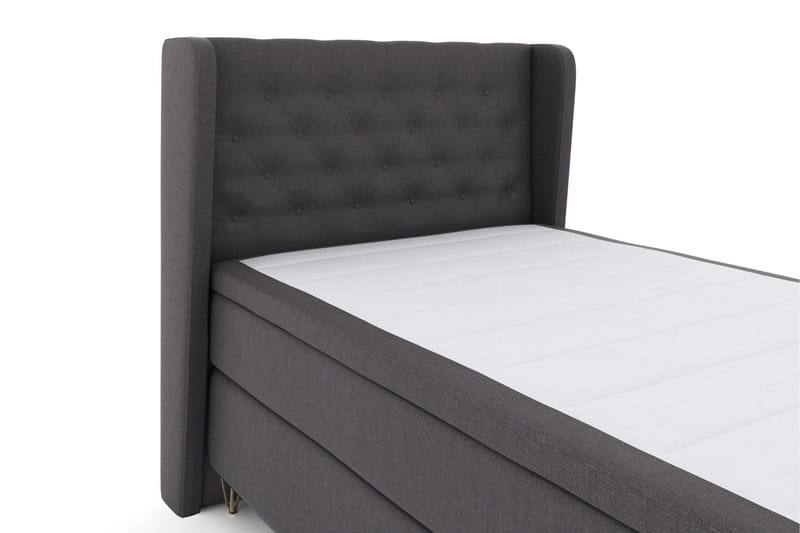 Select No 4 Komplett Sängpaket 120x200 Medium - Mörkgrå/Metall V-form - Products - Möbler - Säng - Enkelsäng