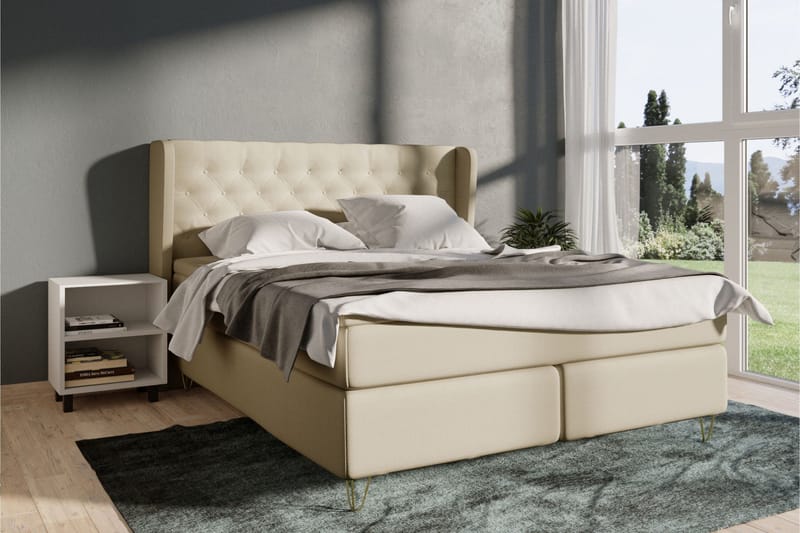 Select No 4 Komplett Sängpaket 140x200 Fast - Beige/Guld - Products - Möbler - Säng - Kontinentalsäng